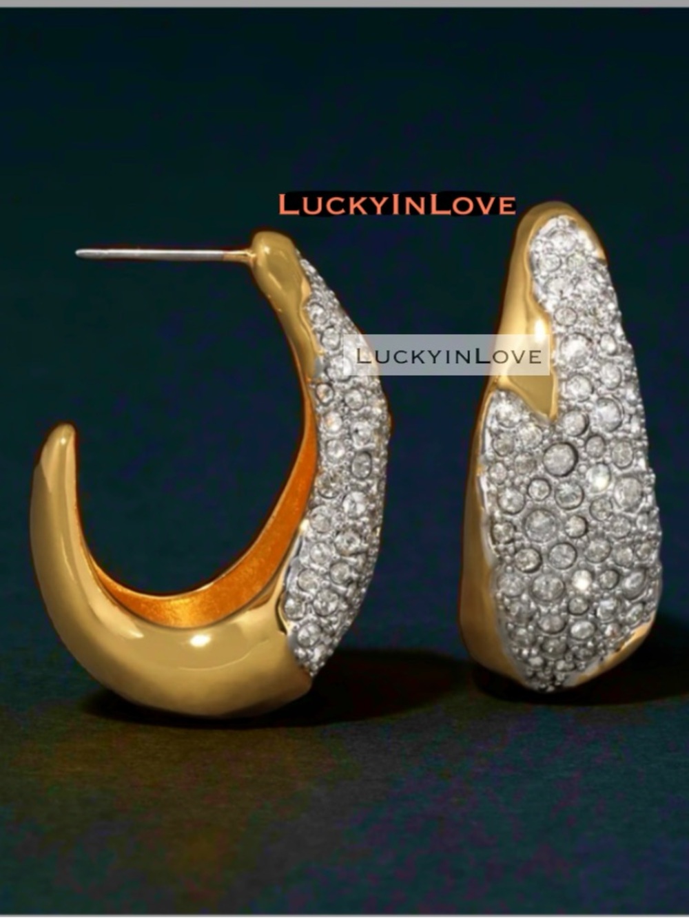 ALEXIS BITTAR • Solanales Crystal Sculpted Hoop Earrings